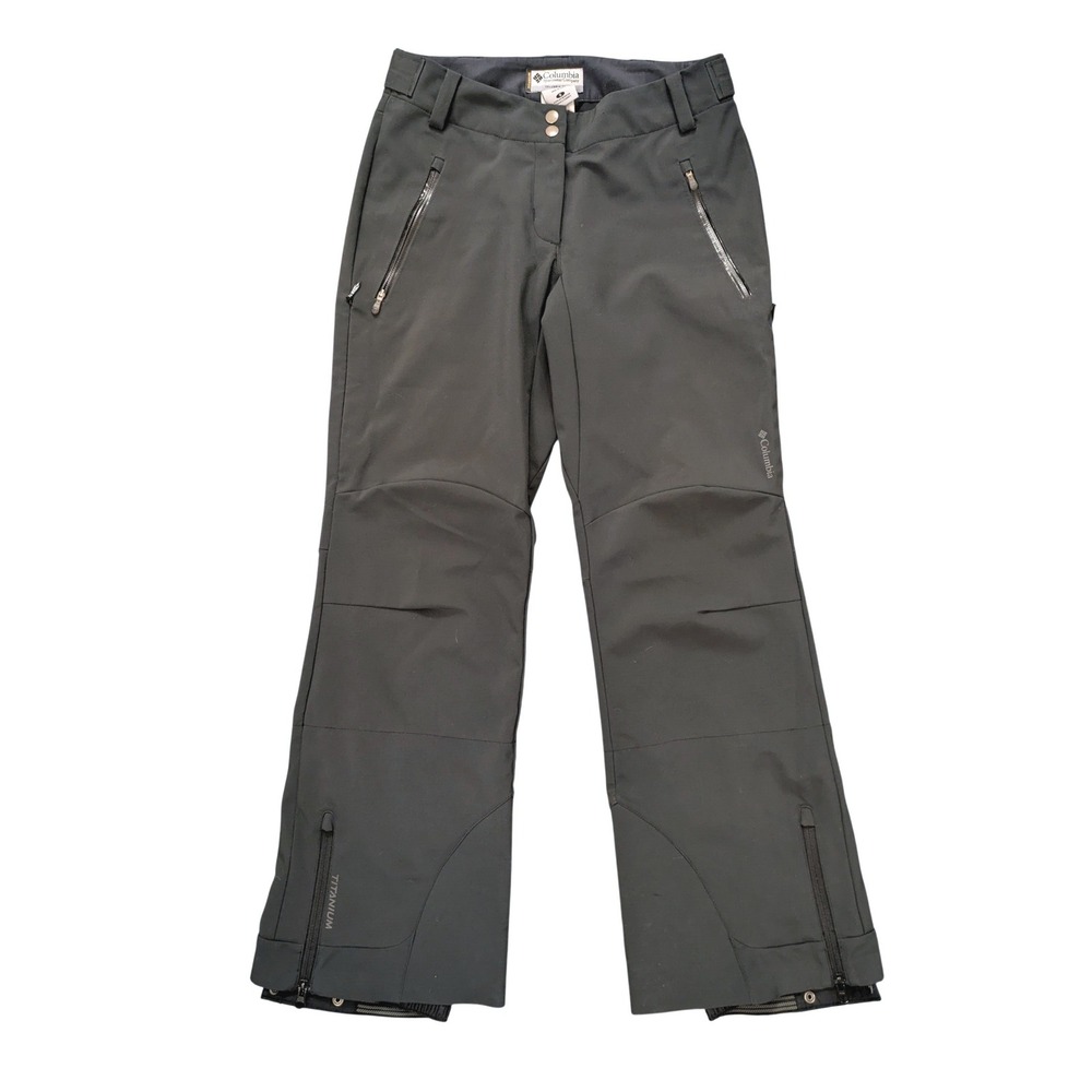 Columbia Titanium Omni-Tech Snow Pants Womens Small Gray Softshell Ski Snowboard